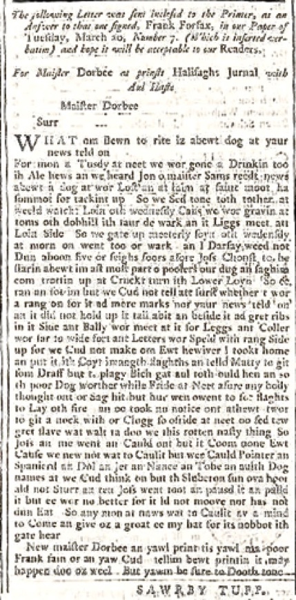 Halifax Letters 
(1759)